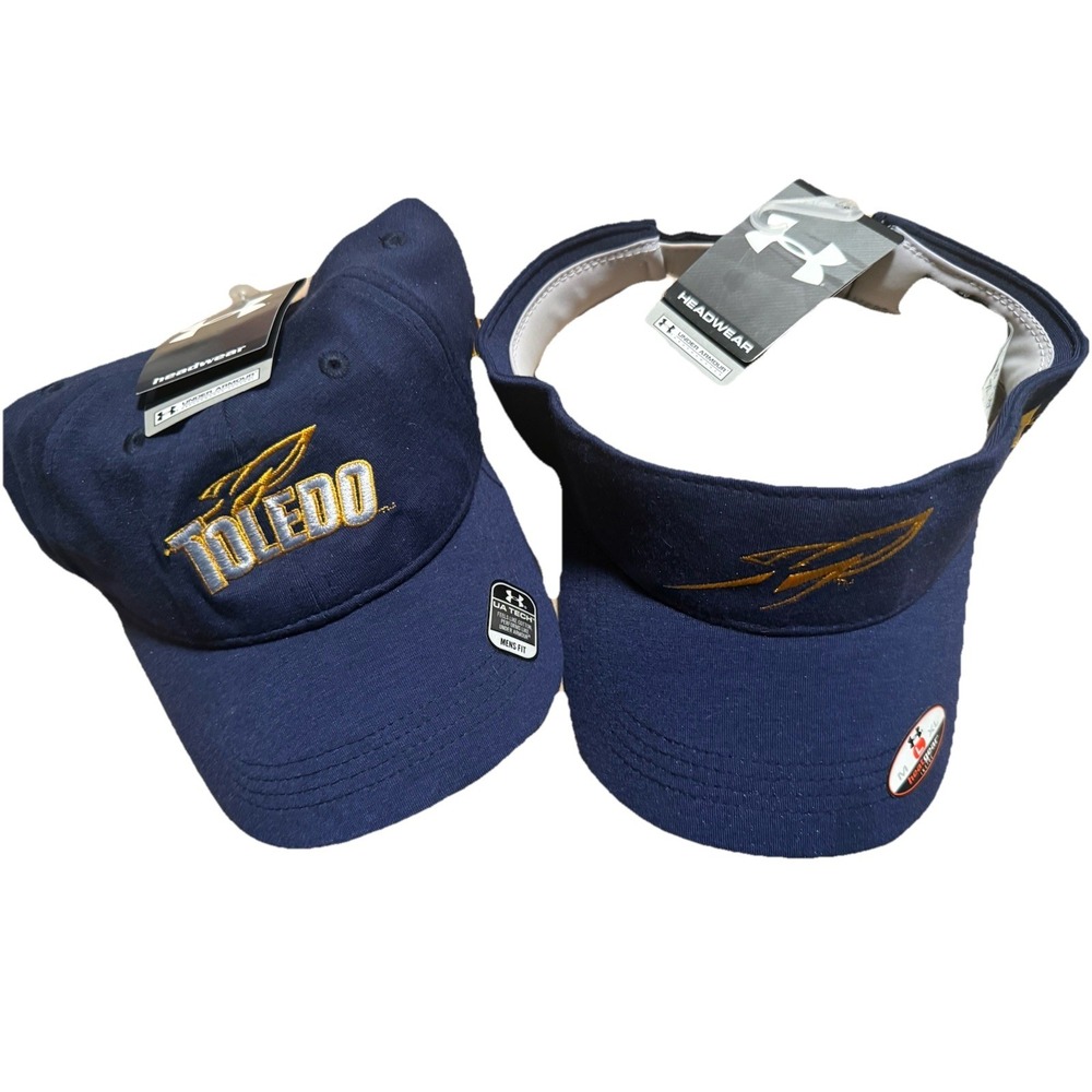 Toledo Rockets Under Armour Tech 2 Hat & Spring Training Visor Adjustable NWT